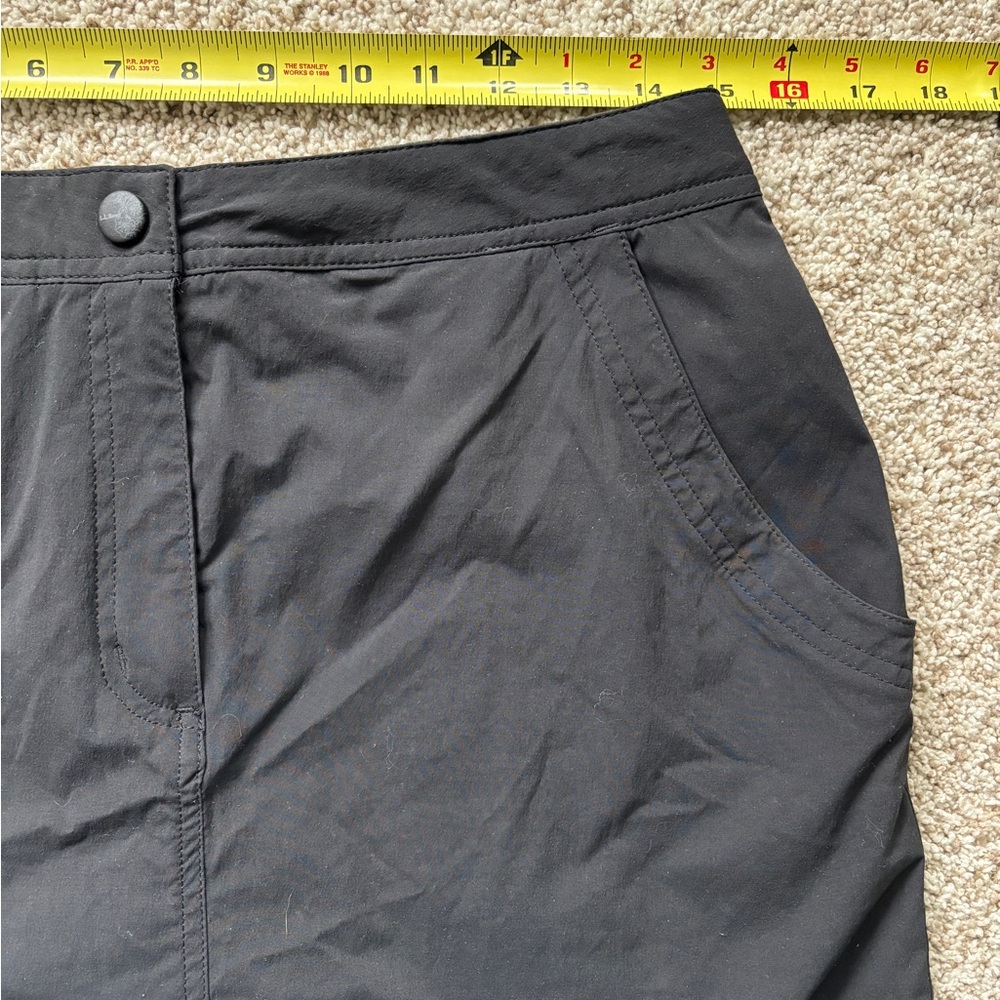 L.L. Bean Athletic Performance Skirt Skort Black Adjustable Waist Size 6 - Picture 7 of 8